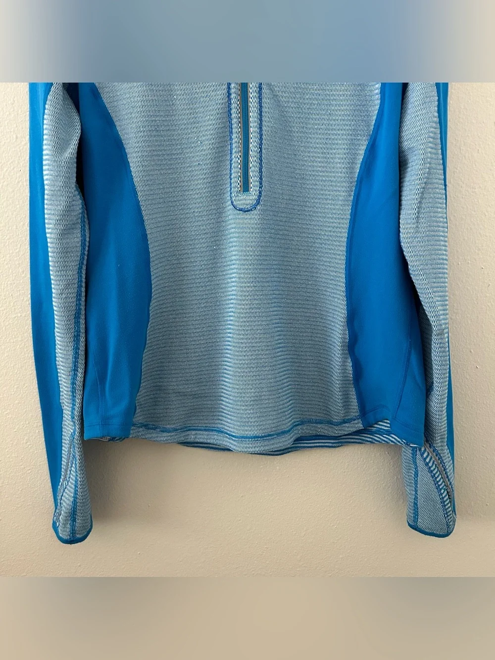Lululemon Run U-Turn Half Zip Pullover Reversible Pique Blue Women’s Size 12 ?